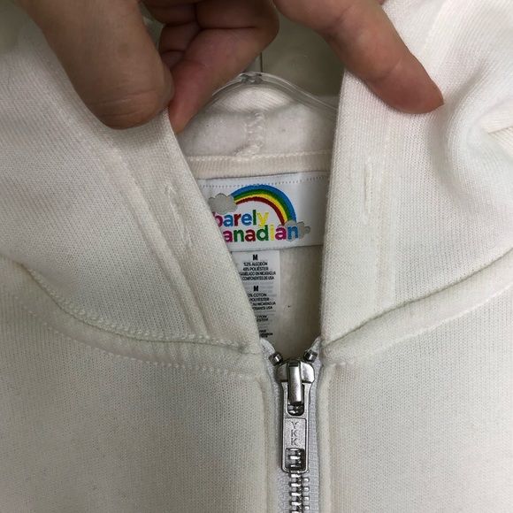 Barely Canadian We Do Good Things Here Full Zip Hooded Sweater - Picture 4 of 8